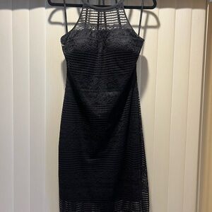 Guess Black Sheath Halter Midi Dress